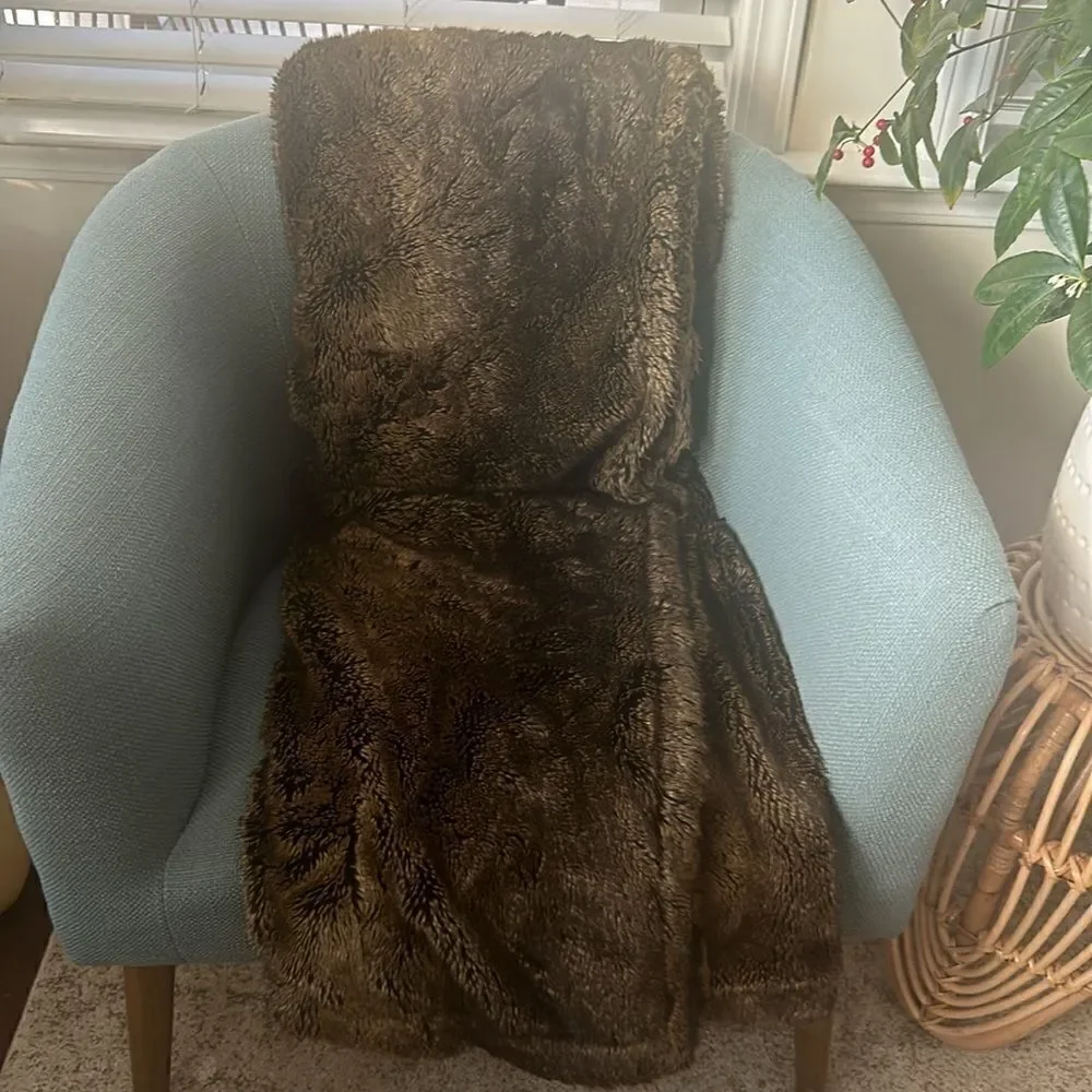 Ballard Design Lush Faux Fur Throw